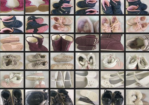 Verscheidende kinderschuhe und - kinderschuhe,