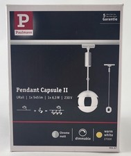 Pendelleuchte Paulmann 954.57 URail LED Pendel Capsule II 6W Chrom matt, Neu