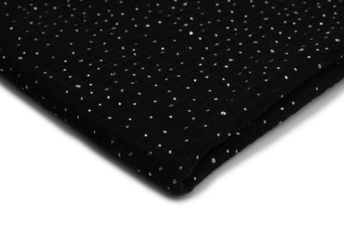 Musselin silberne punkte stoff - silberne,