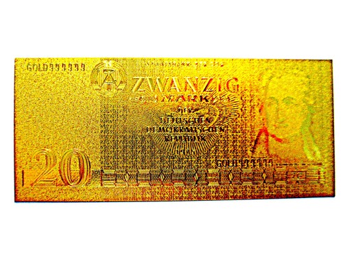 Gold banknote ddr 20 - gold,