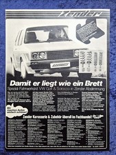 VW Golf 1 und Scirocco, Zender, originale Werbung aus 1980
