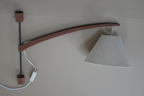 Vintage teak wandlampe - vintage, mit