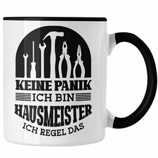 Trendation - Hausmeister Tasse Geschenk Lustiger Spruch Geschenkidee für Hausmei