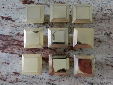  Nolte Küche Metall Griffe Knöpfe Nr. 129 goldfarbig glänzend Edelstahl 9 Stck