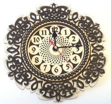 Birken Holz Wanduhr Uhr Zeitmesser Analog Clock Öko Organikprodukt Handmade