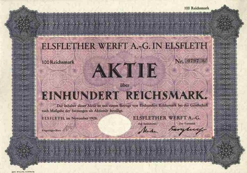 Elsflether werft 1928 - werft, ag