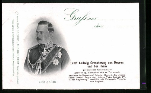 Portrait ernst ludwig - ak,