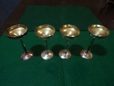 Satz große Kelche Likörkelche für 4 Personen in Echtsilber 800er Lutz&Weiss TOP!