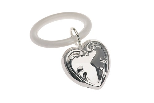 Babyrassel barock herz ring - barock, am