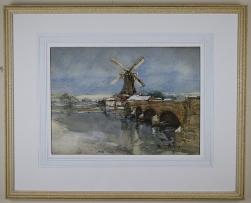 Alte windmühle winter - im,