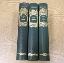 60er drei Karl May Bände Bücher gebunden 60s Vintage