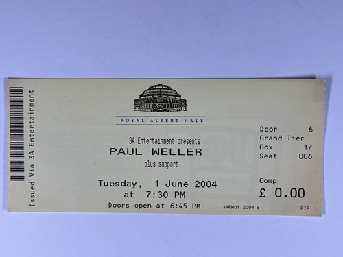 Paul weller ticket konzert - paul,