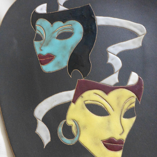 Ruscha wandteller masken - ruscha,