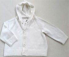 PETIT BATEAU Kapuzen-Strickjacke weiß 12 M. NEU