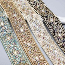 Vintage Sari Bordüre Handarbeit Borte Hand Gold Strang Stickerei Spitze