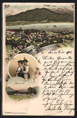 Lithographie tegernsee - lithographie,