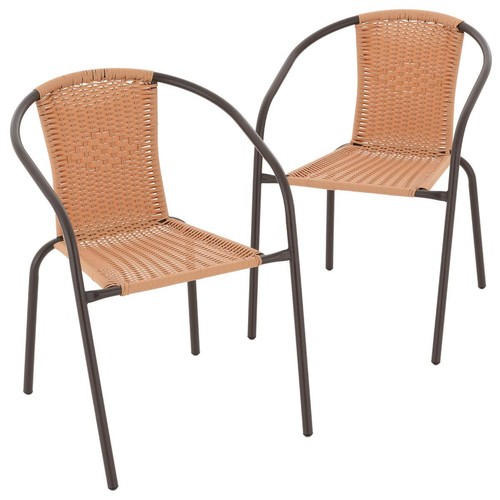 2er set bistrostuhl hellbraun - bistrostuhl,