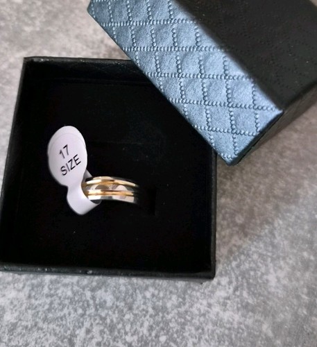 Titanring vergoldet - , +