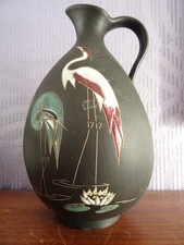 Ruscha Vase Reiher Keramik Keramikvase 50er 60er midcentury modernist