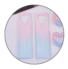Silikon Gießform Lesezeichen mit Herz Anhänger Resin Epoxid Harz Silikonform DIY