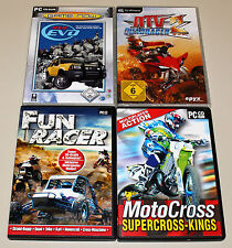 4 PC SPIELE SAMMLUNG - MOTOCROSS FUN RACER ATV QUADRACER 4x4 EVO SUPERCROSS KING