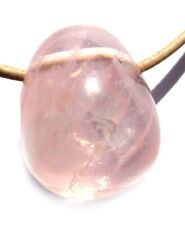 Trommelstein gebohrt Rosenquarz Stern