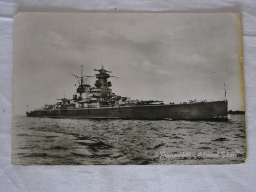 Postkarte panzerschiff admiral - panzerschiff,