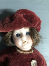 Antike kleine Porzellankopf Puppe