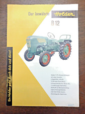 Original Holder B12 Schlepper Verkaufsprospekt - Traktor Prospekt