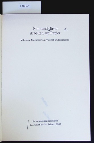 Raimund girke arbeiten - girke, auf