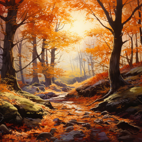Deko bild wald herbst - deko,