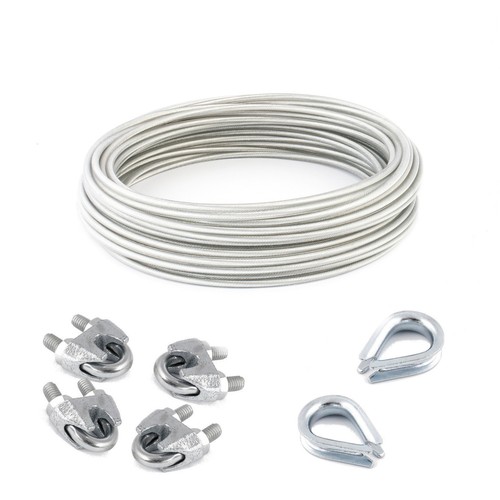Stahlseil pvc set - stahlseil, verzinkt