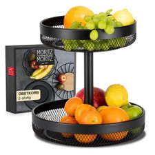 Obst Etagere Schwarz Metall -