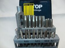 Gewindeschneider-Set, Profi Handgewindebohrer Satz M3-M12, HSS-G, 23-teilig