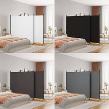 1/2/3/4-tlg. Paravent StoffRaumteiler Sichtschutz Wand Trennwand Garten Eisen DE