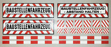 Reflektierendes Set Baustellenfahrzeug Aufkleber Tamiya Wedico 1:14 1:14,5 LKW