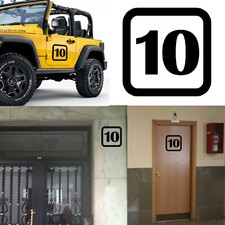 Numero 10. Aufkleber Vinyl