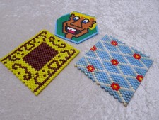 cVMeWA - 3 x DDR Walzenperlen Untersetzer - Vintage