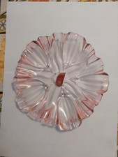 Walther Glas Teller Platte mit Floralem Motiv 235 mm