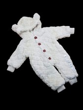9-12 Monate, Winteranzug, Wollwalker, Schneeanzug, Beige, Teddy Fleece, Kapuze