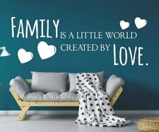 Familien Wandtattoo Family is a little world  Love Spruch Wohnzimmer Wanddeko 1