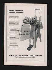 SUSSEX, Werbung 1955, C. V. A. Jigs, Moulds & Tools Ltd. Kettelmaschine