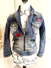 NOLITA De Nimes Damen Jeansjacke ItGr. L / De Gr. 32-36 Sexy Bikerjacke ❤️Orig.