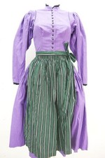 Winterdirndl lila Baumwolle mit Spitze sagenhaftes Dirndl mit Schürze Gr.34