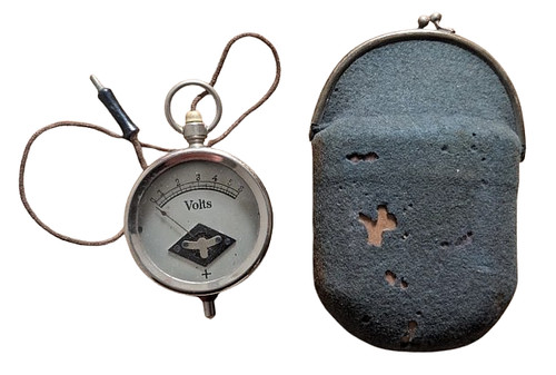 Vintage voltmeter volt gauge - vintage,