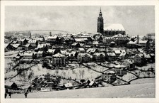 Ak Schneeberg im Erzgebirge,  verschneite Landschaft, Kirche,... - 4691446