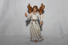 Kostner Krippenfiguren, Gilde Engel aus Massivholz geschnitzt 12 cm coloriert