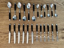 Eichenlaub Besteck Solingen Ebenholz 24tlg. Besteck Set