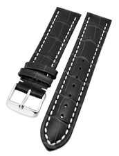 Uhrenarmband Kalbleder Kroko-Struktur Farbe wählbar Stegbreiten 16mm - 24mm NEU