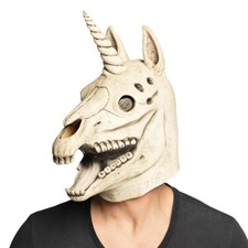 Skelettmaske Einhorn Pferdekopf Pferdeschädel Halloweenmaske Totenkopf Horrormas